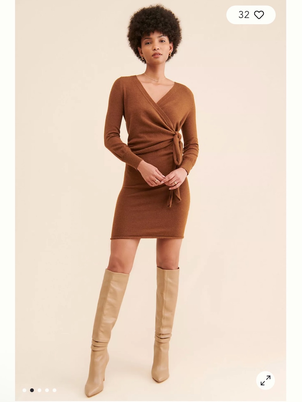 Avantlook brown sweater dress